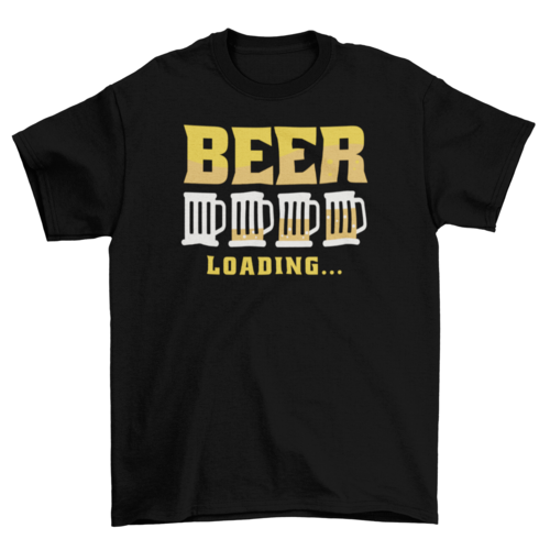 Beer drink loading in glasses t-shirt