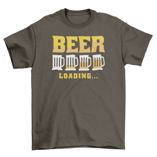 Beer drink loading in glasses t-shirt