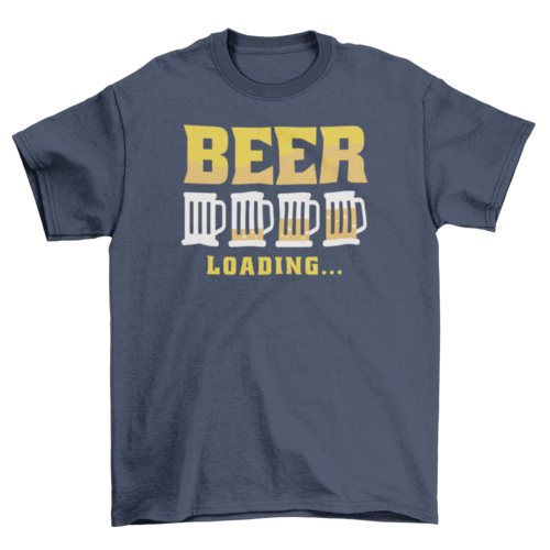 Beer drink loading in glasses t-shirt