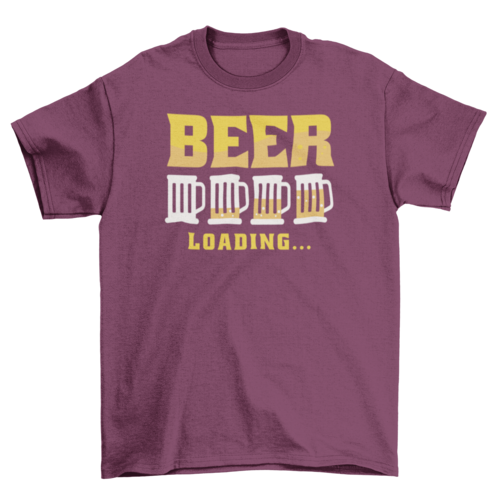 Beer drink loading in glasses t-shirt