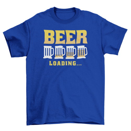 Beer drink loading in glasses t-shirt